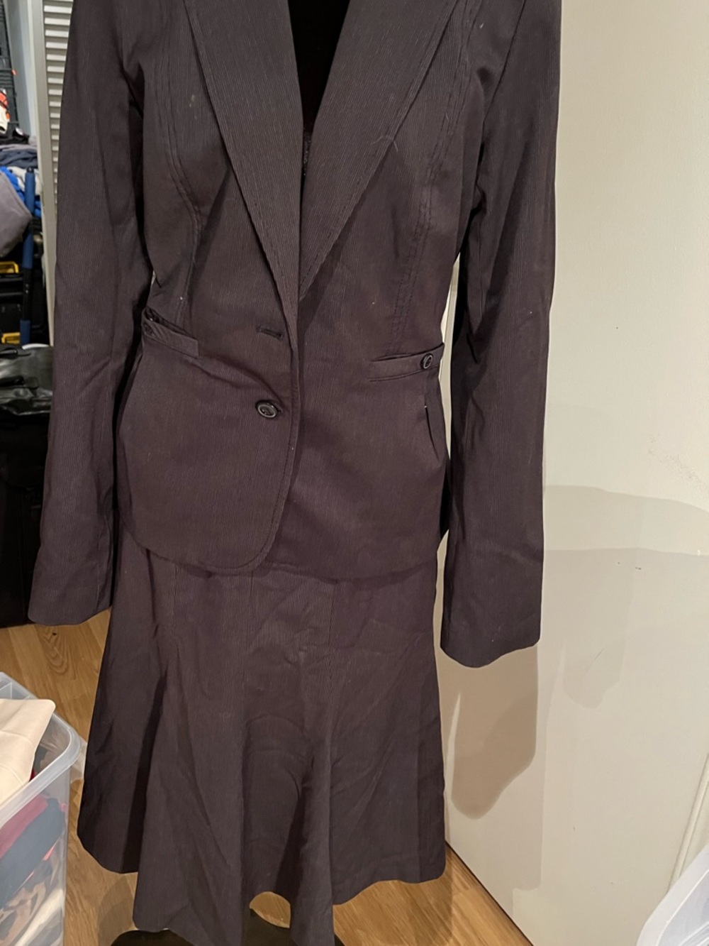 Classic Charcoal Pinstripe Suit